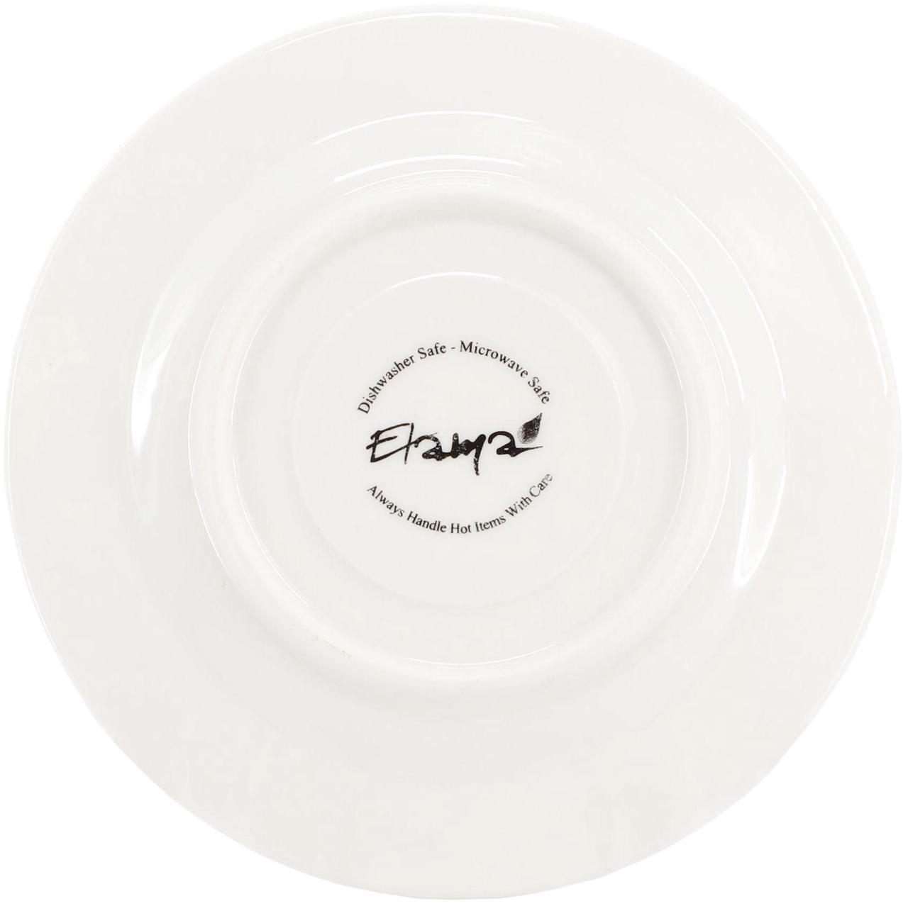 Alt view image 4 of 6 - Elama Sol 12 Piece 3 Ounce Porcelain Espresso Cup with Saucer Set in White