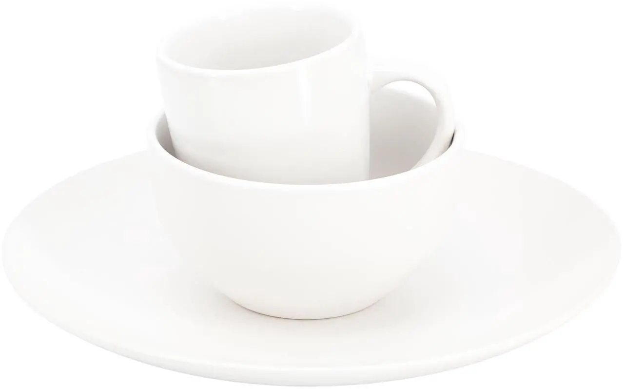 Alt view image 3 of 6 - Gibson Home Everyday Plus 12 Piece Round Stoneware Dinnerware Set in White
