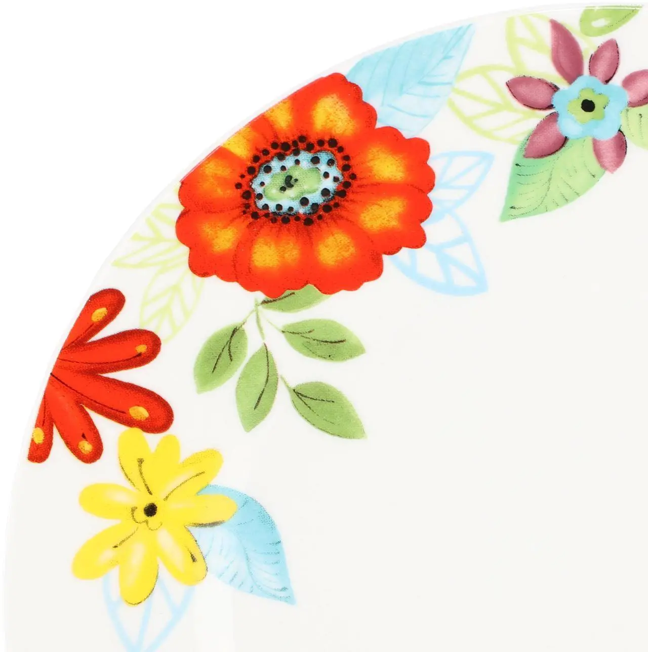 Alt view image 5 of 6 - Gibson Home Color Floral 12 Piece Fine Ceramic Dinnerware Set in Multi