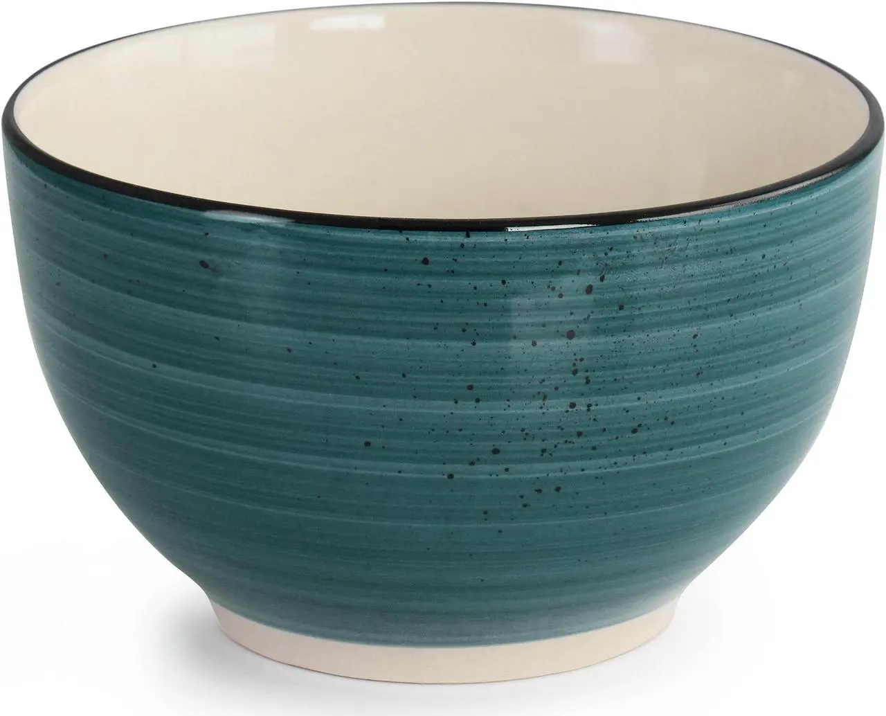 Alt view image 5 of 7 - Elama Gia 24 Piece Round Stoneware Dinnerware Set in Dark Green