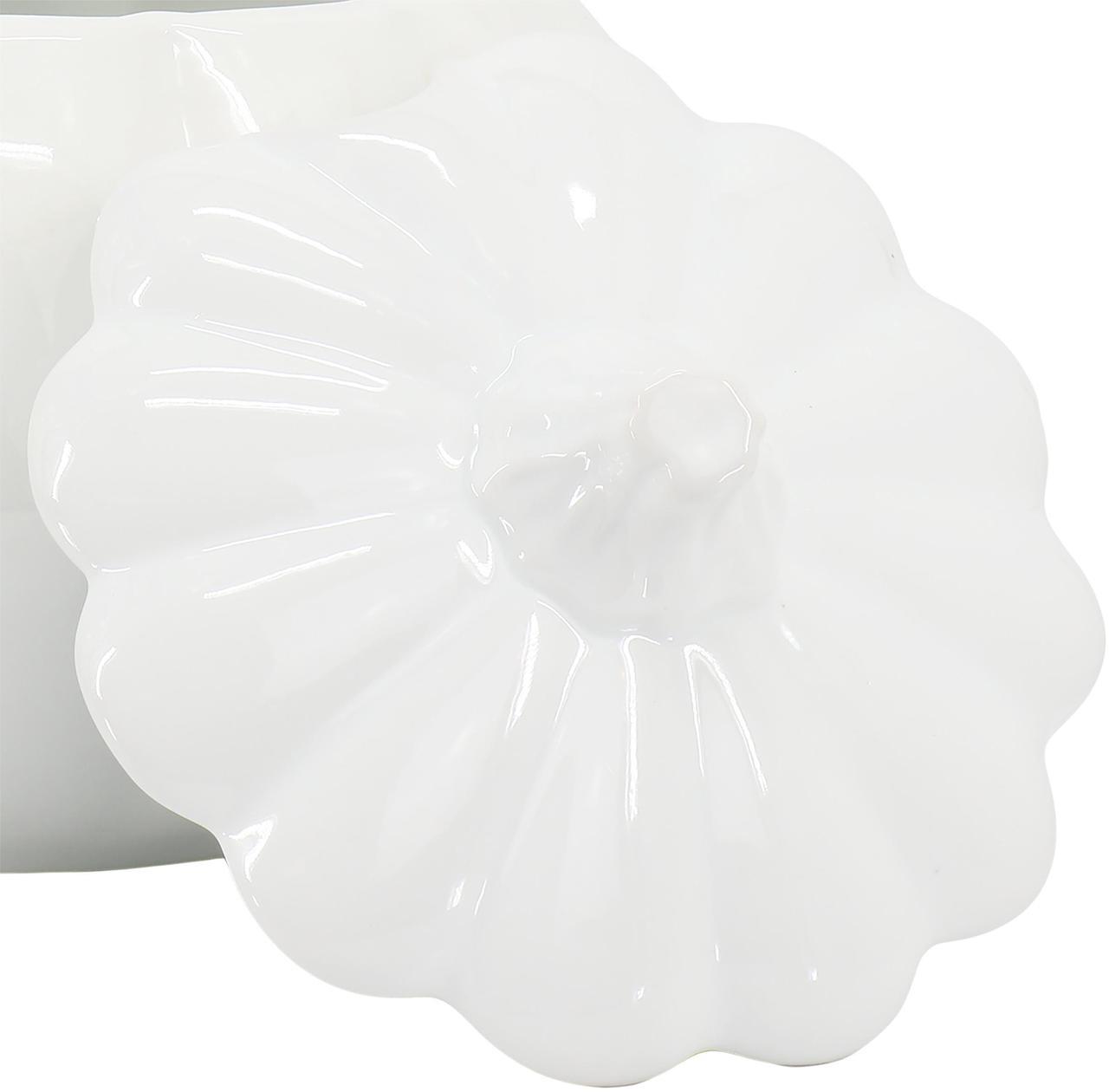 Alt view image 4 of 7 - Martha Stewart 5 Quart Fine Ceramic Pumpkin Soup Tureen With Lid and Ladle in White