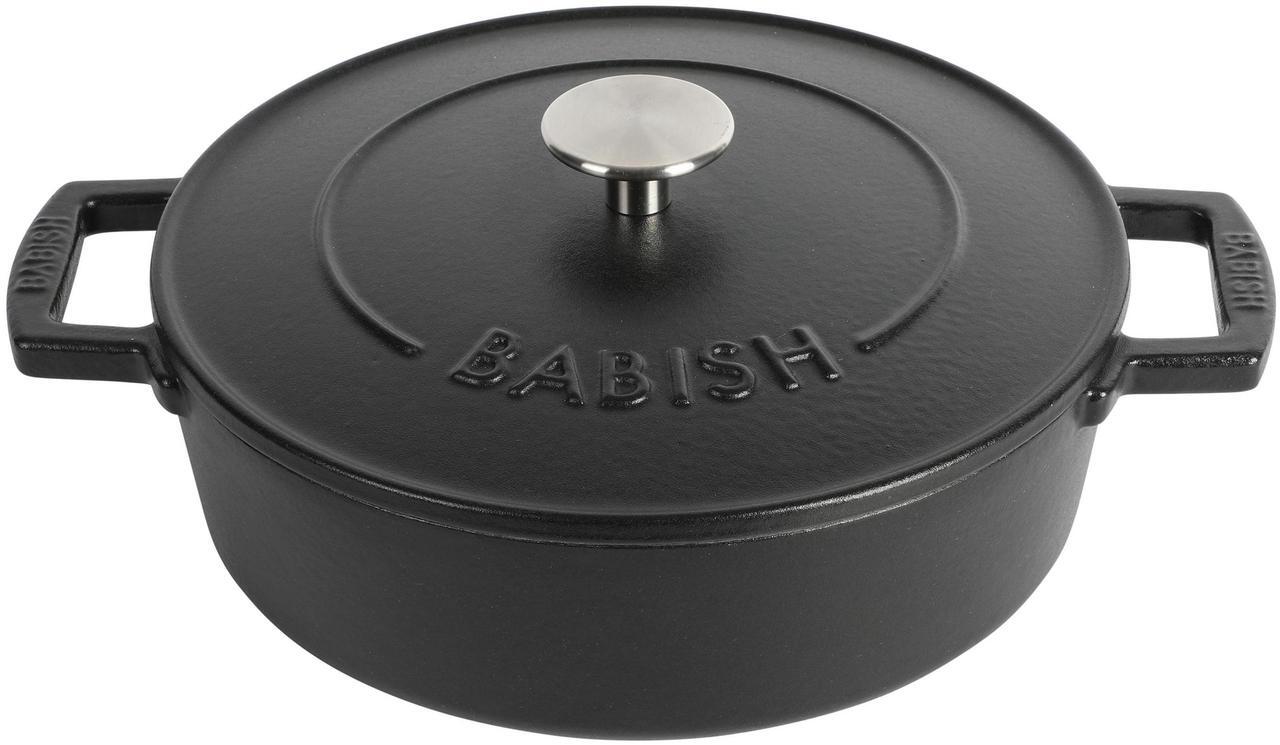 Main image of Babish 3 Quart Round Enameled Cast Iron Braiser Pan with Self-Basting Lid in Black
