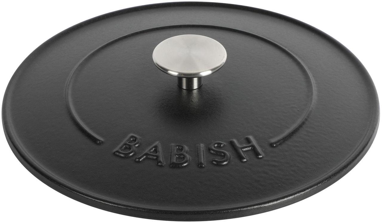 Alt view image 4 of 7 - Babish 3 Quart Round Enameled Cast Iron Braiser Pan with Self-Basting Lid in Black