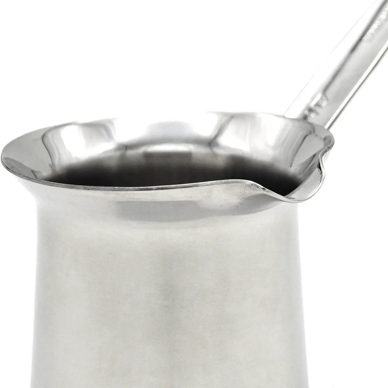 Alt view image 2 of 5 - Korkmaz Classic 6 Ounce Stainless Steel Turkish Coffee Pot in Silver