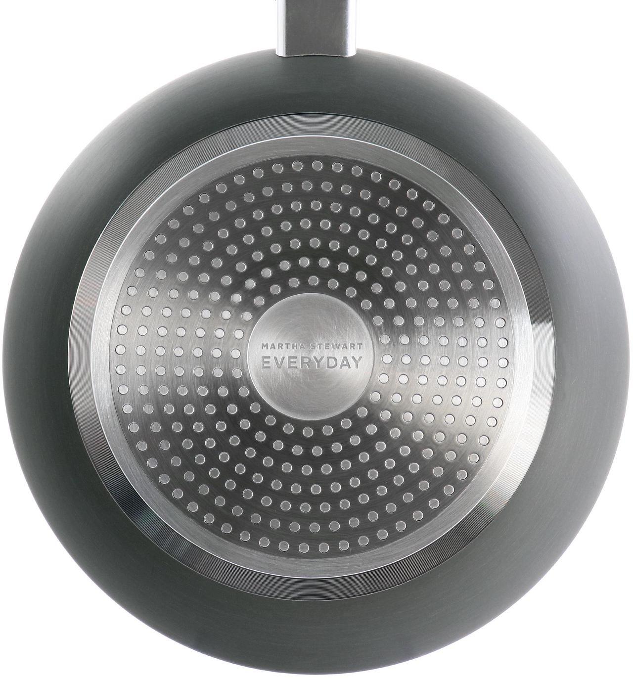 Alt view image 3 of 6 - Martha Stewart Everyday Doylestown 12 Inch Nonstick Aluminum Frying Pan in Black