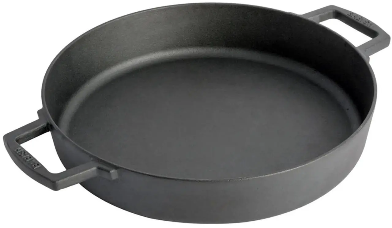 Alt view image 6 of 7 - Babish 13 Inch Cast Iron Everyday Pan with Handles in Black