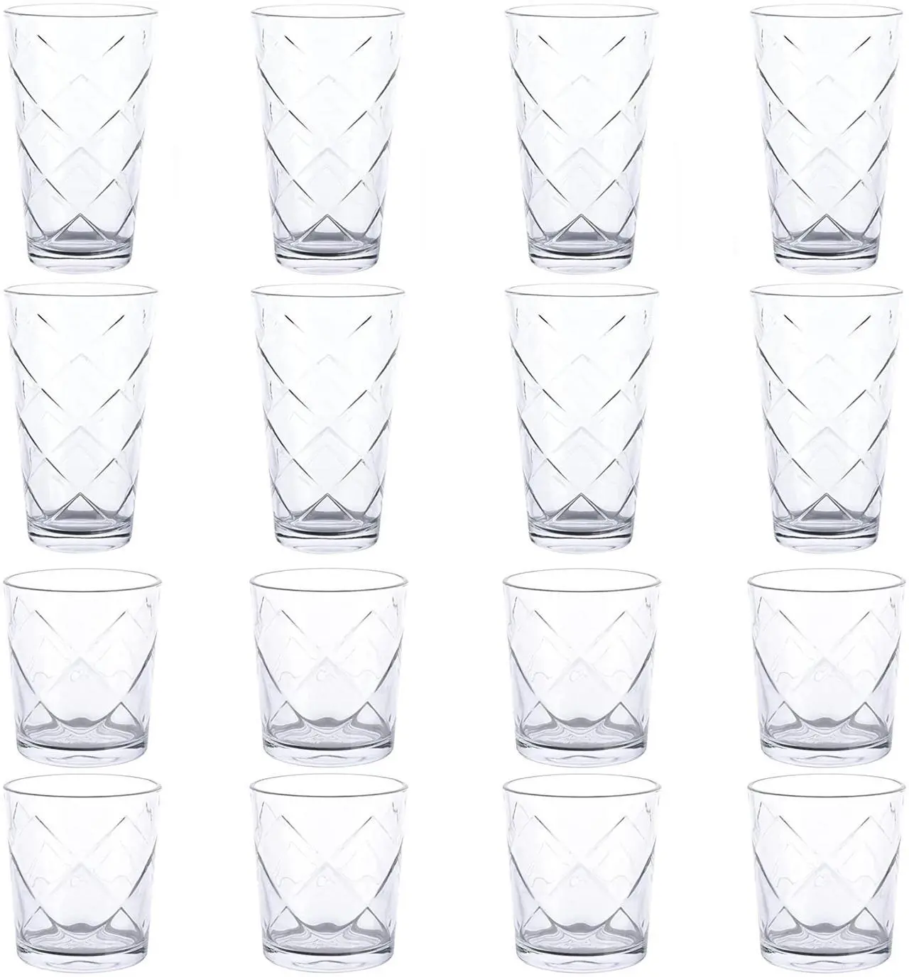 Alt view image 2 of 7 - Gibson Home 16 Piece Lattice Glassware Drinkware Set