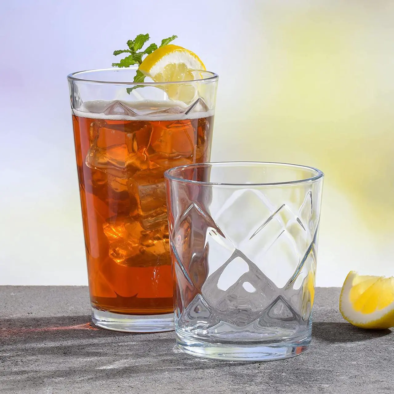 Alt view image 7 of 7 - Gibson Home 16 Piece Lattice Glassware Drinkware Set