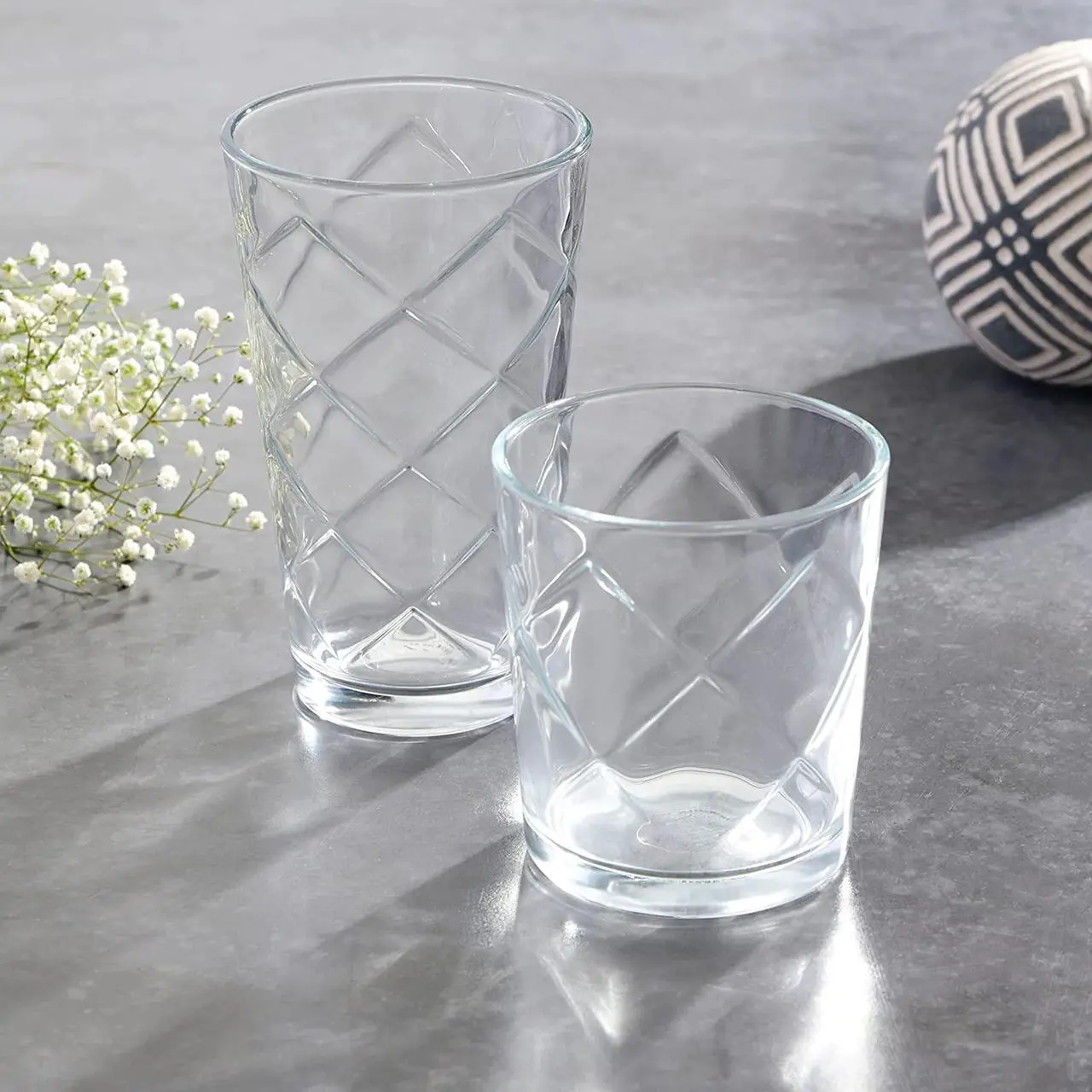 Alt view image 6 of 7 - Gibson Home 16 Piece Lattice Glassware Drinkware Set