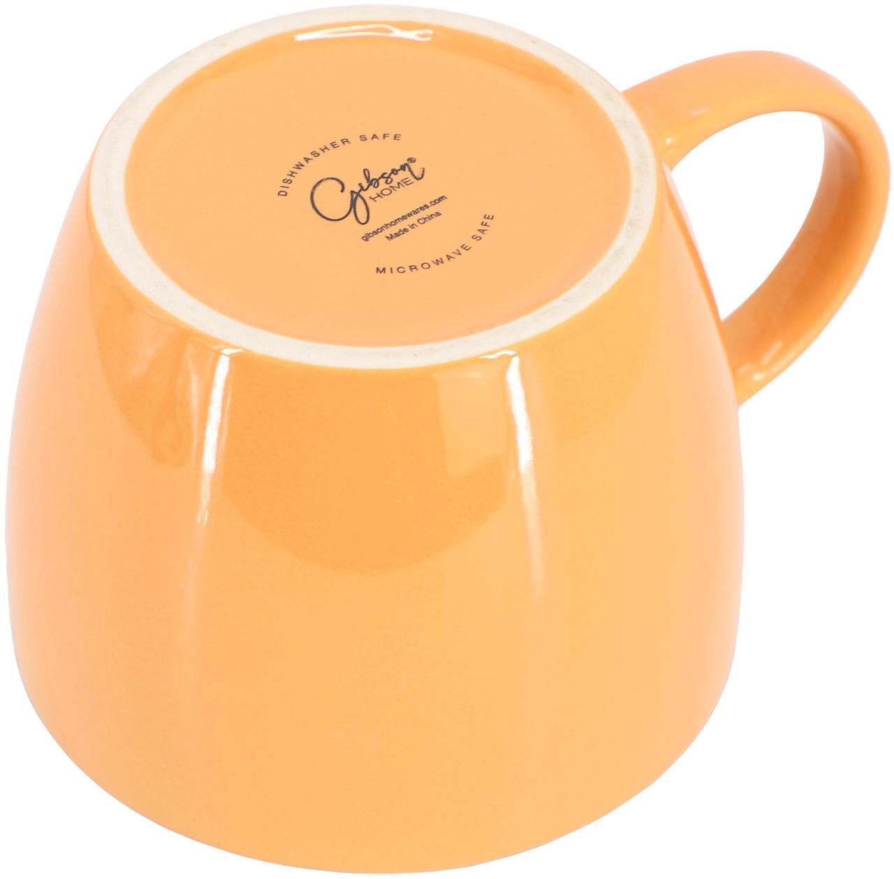 Alt view image 3 of 5 - Gibson Home On The Go 4 Piece 25 Ounce Stoneware Soup Cup Set with Lid in Peach