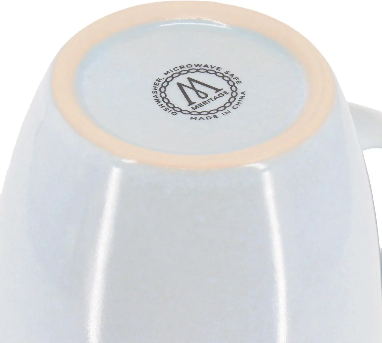 Alt view image 3 of 5 - Gibson Meritage Jasper 6 Piece 22 Ounce Stoneware Tall Latte Cup Set in Ski Blue