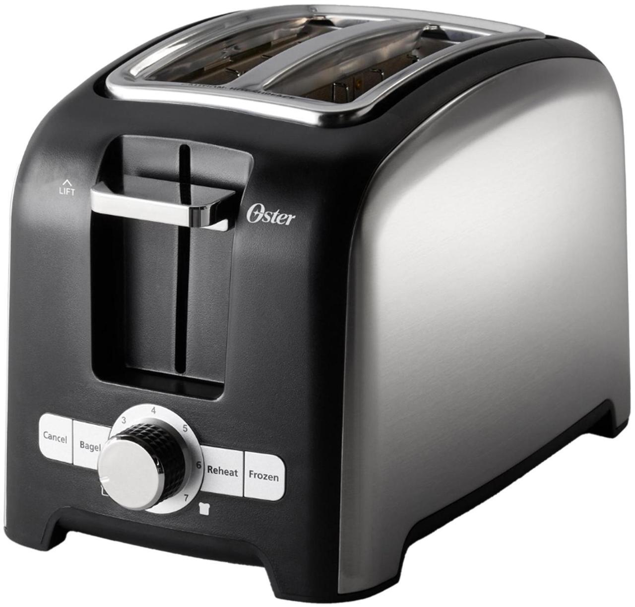 Alt view image 6 of 10 - Oster 2 Slice Wide Slot Toaster - Brushed Stainless Steel 2153501
