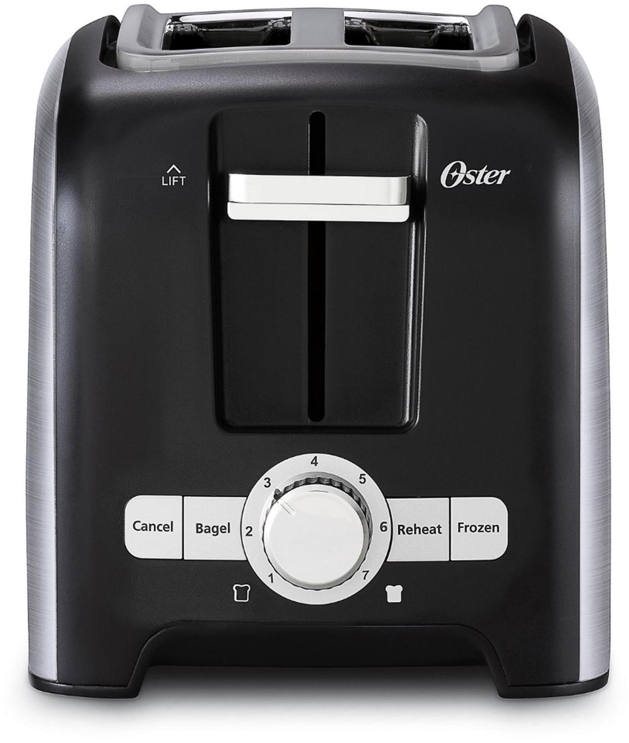 Alt view image 7 of 10 - Oster 2 Slice Wide Slot Toaster - Brushed Stainless Steel 2153501