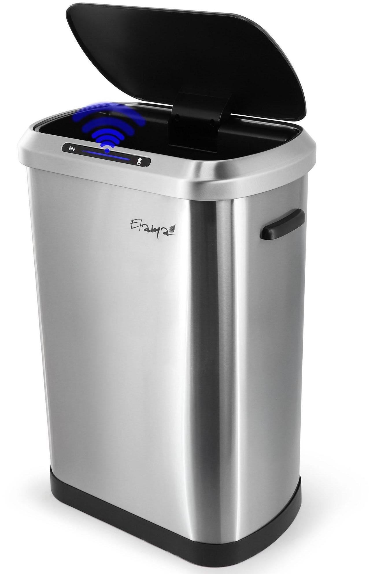 Main image of Elama 13 Gallon Automatic Sensor Hands Free Trash Can