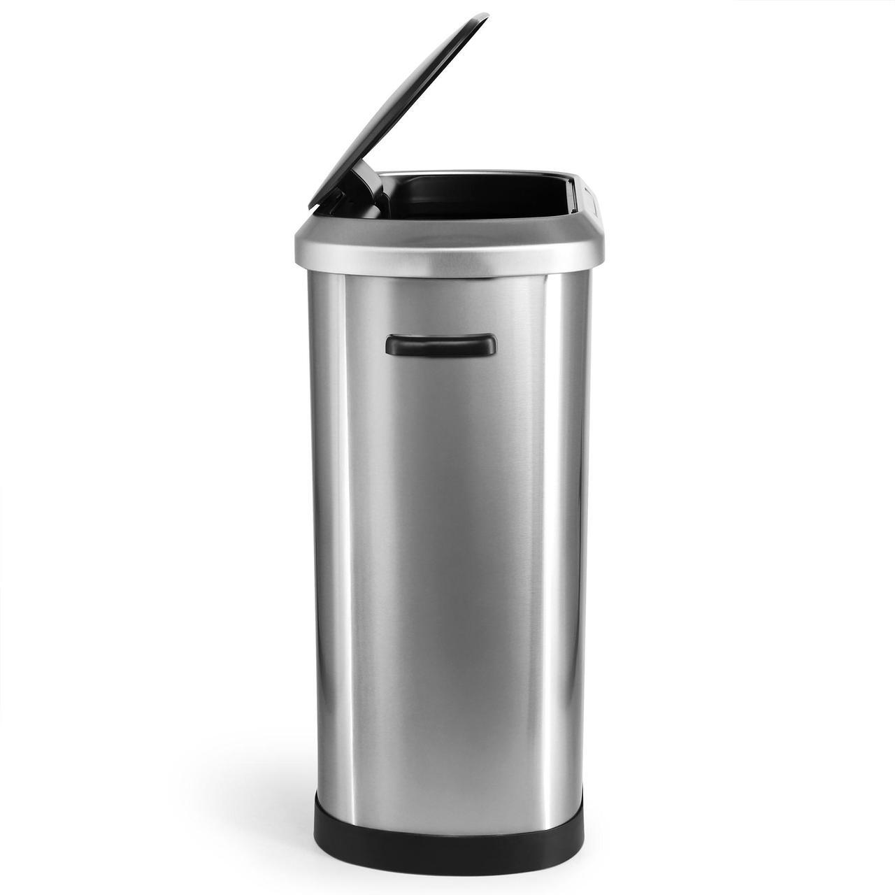 Alt view image 4 of 6 - Elama 13 Gallon Automatic Sensor Hands Free Trash Can