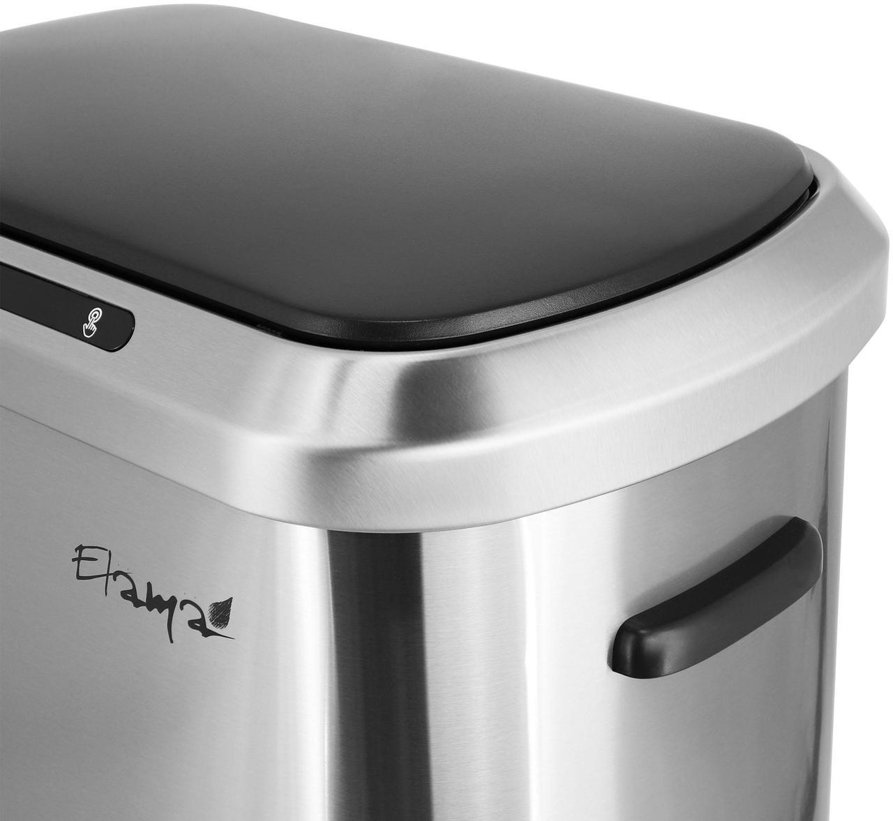Alt view image 6 of 6 - Elama 13 Gallon Automatic Sensor Hands Free Trash Can