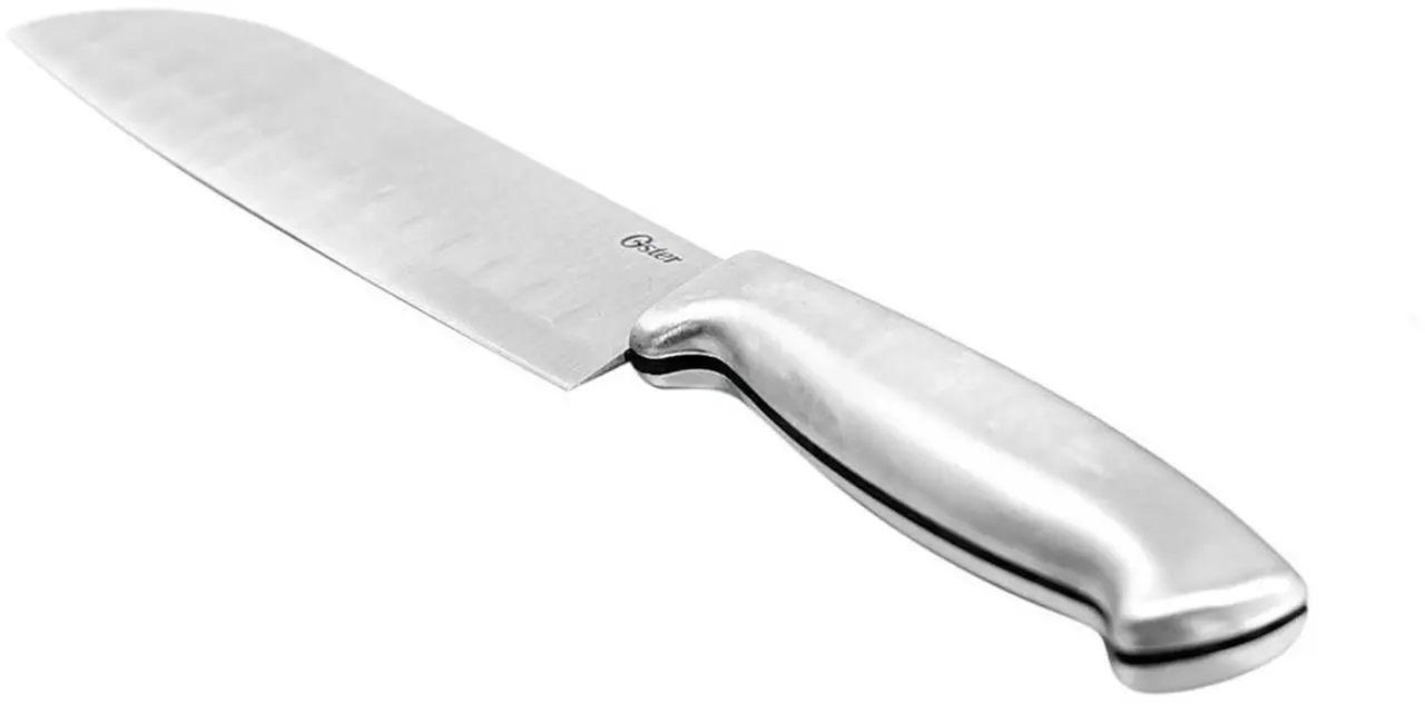 Alt view image 2 of 4 - Oster Baldwyn 6.5 Inch High Carbon Stainless Steel Santoku Knife