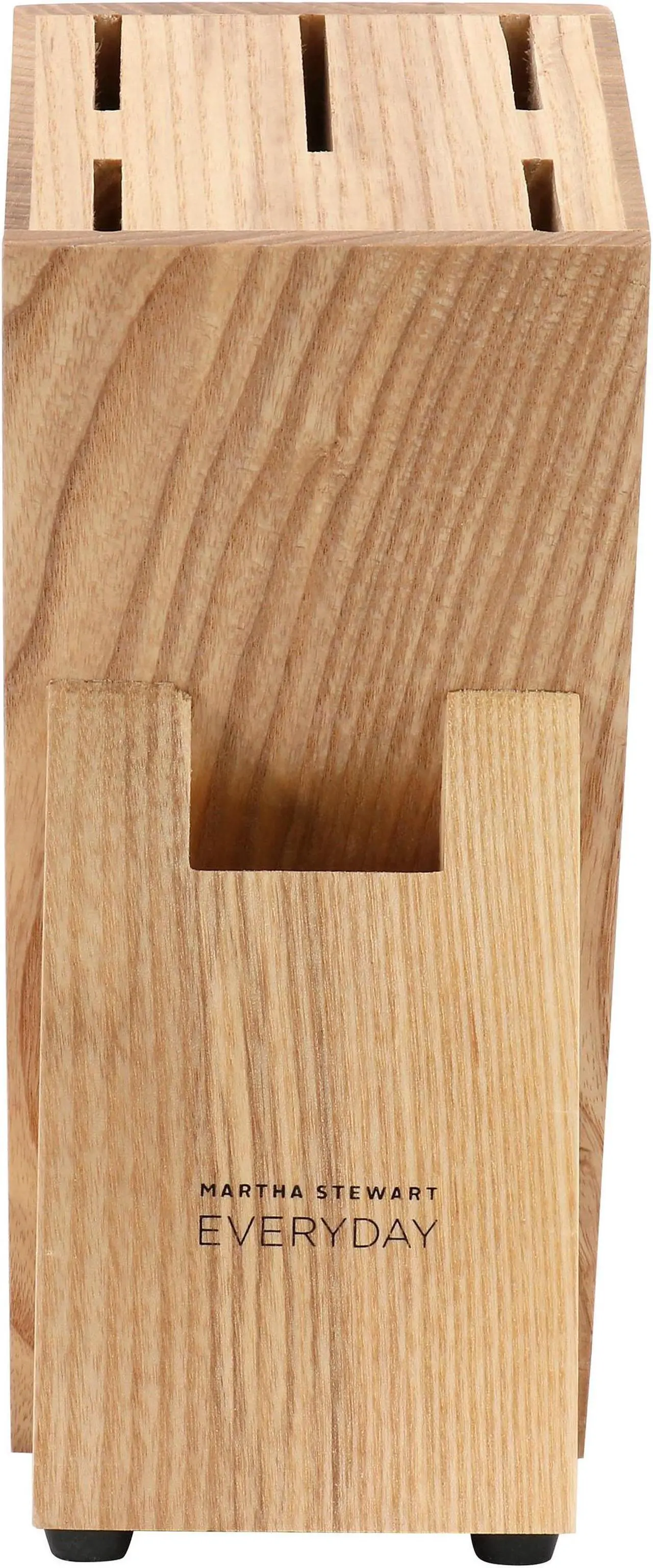 Alt view image 3 of 6 - Martha Stewart Everyday Keswick 7 Piece Stainless Steel Cutlery and Wood Block Set in Teal