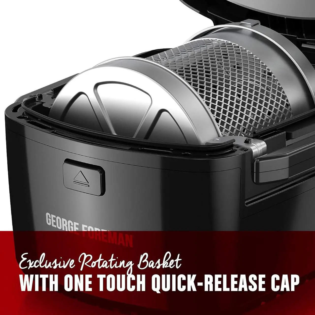 Alt view image 5 of 7 - george foreman ghfd6800b twist n crisp air fryer, with rotisserie attachment, 3l capacity, black