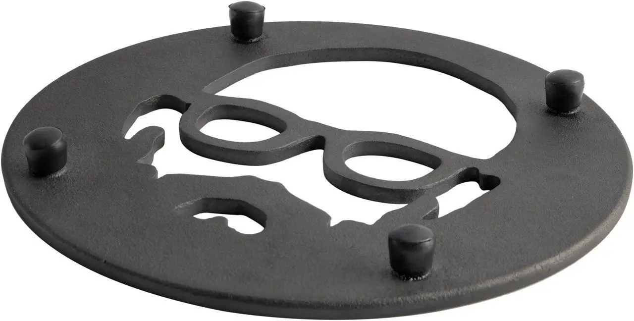 Alt view image 4 of 5 - Babish 8 Inch Round Cast Iron Trivet in Black