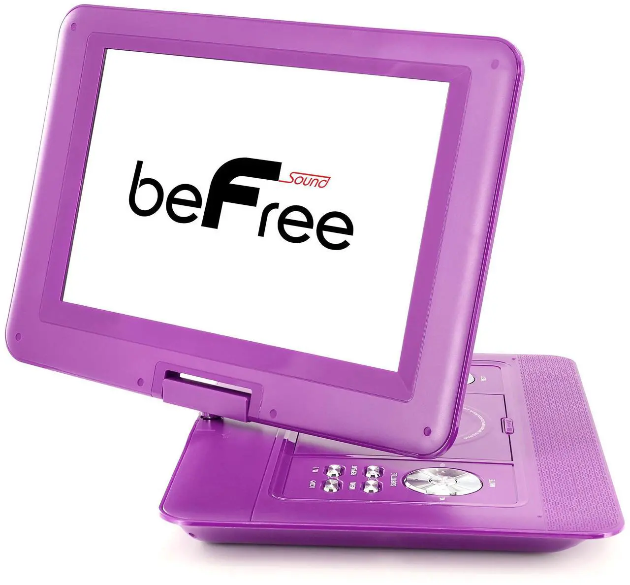 Alt view image 4 of 5 - beFree Sound 14.1 Inch Portable DVD Player with Swivel TFT-LCD Screen and USB,SD,AV Inputs- Purple