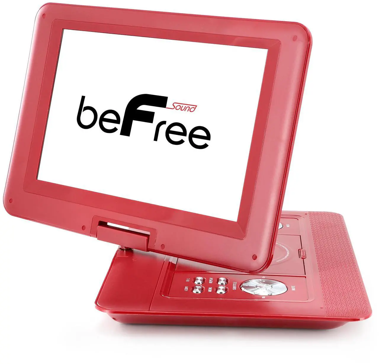 Alt view image 4 of 5 - beFree Sound 14.1 Inch Portable DVD Player with Swivel TFT-LCD Screen and USB,SD,AV Inputs- Red