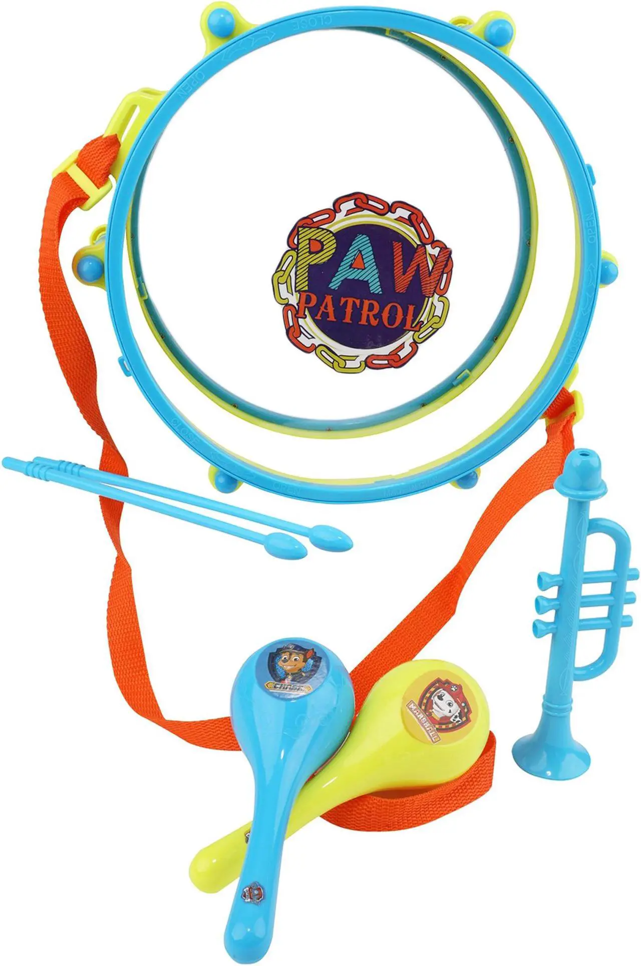 Alt view image 2 of 5 - Sakar Paw Patrol 6 Piece Rhythm and Melody Drum Set in Blue