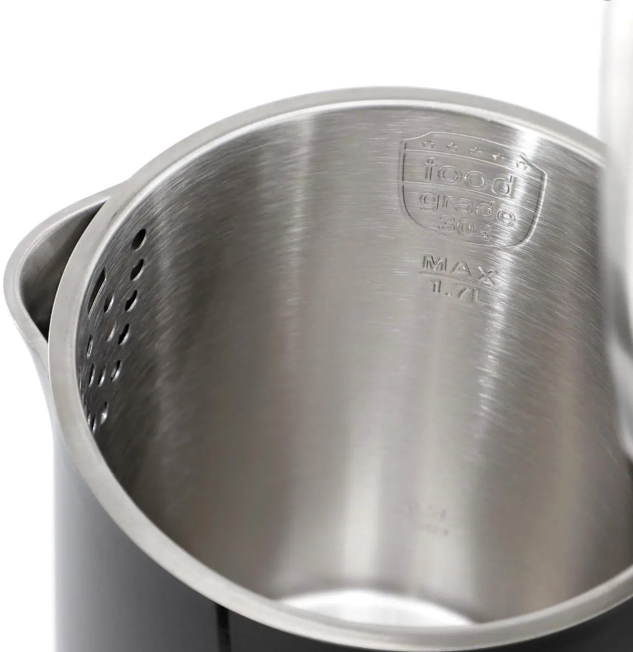 Alt view image 5 of 6 - MegaChef 1.7 Liter Double Wall Stainless Steel Electric Tea Kettle in Black