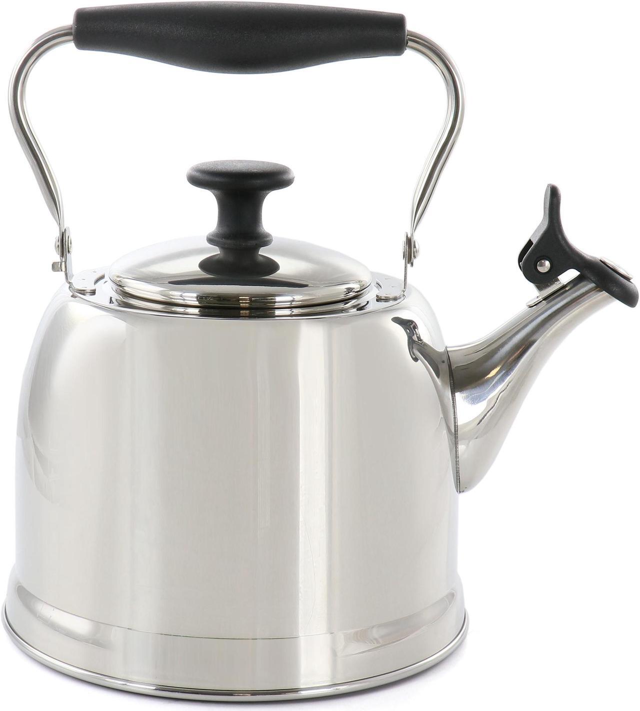 Main image of Martha Stewart Everyday Lily Pond 2.2 Quart Stainless Steel Tea Kettle in Silver