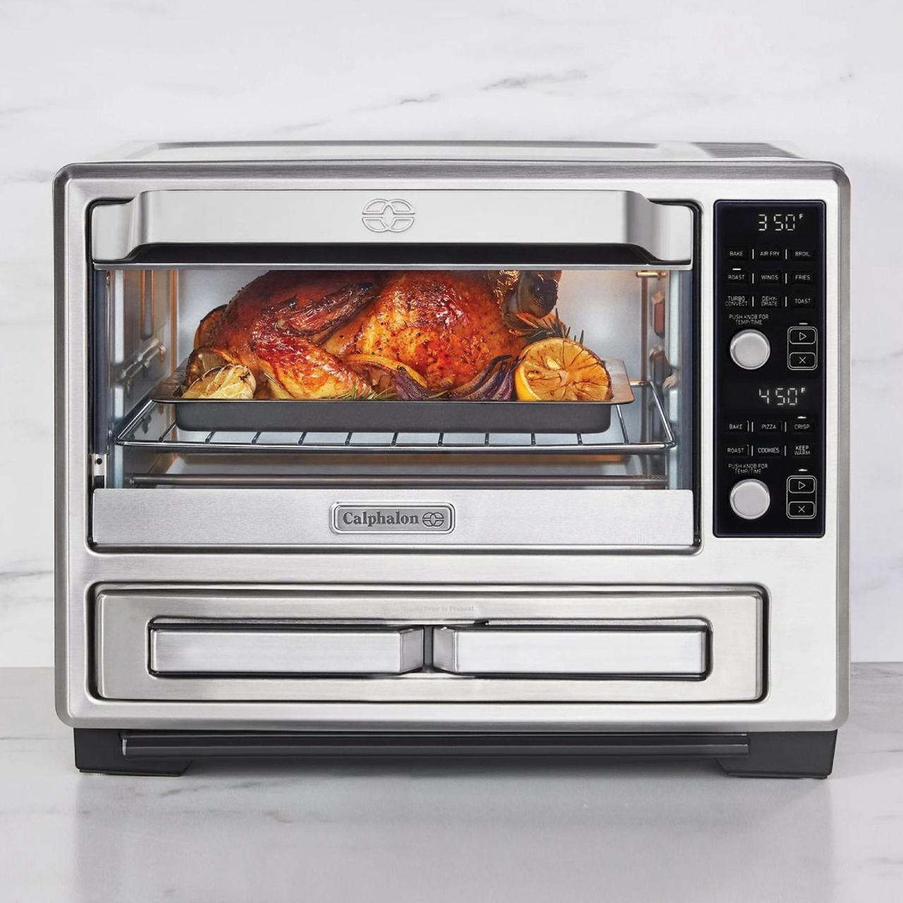 Alt view image 4 of 5 - Calphalon Performance Stainless Steel Dual Oven With Air Fryer in Silver