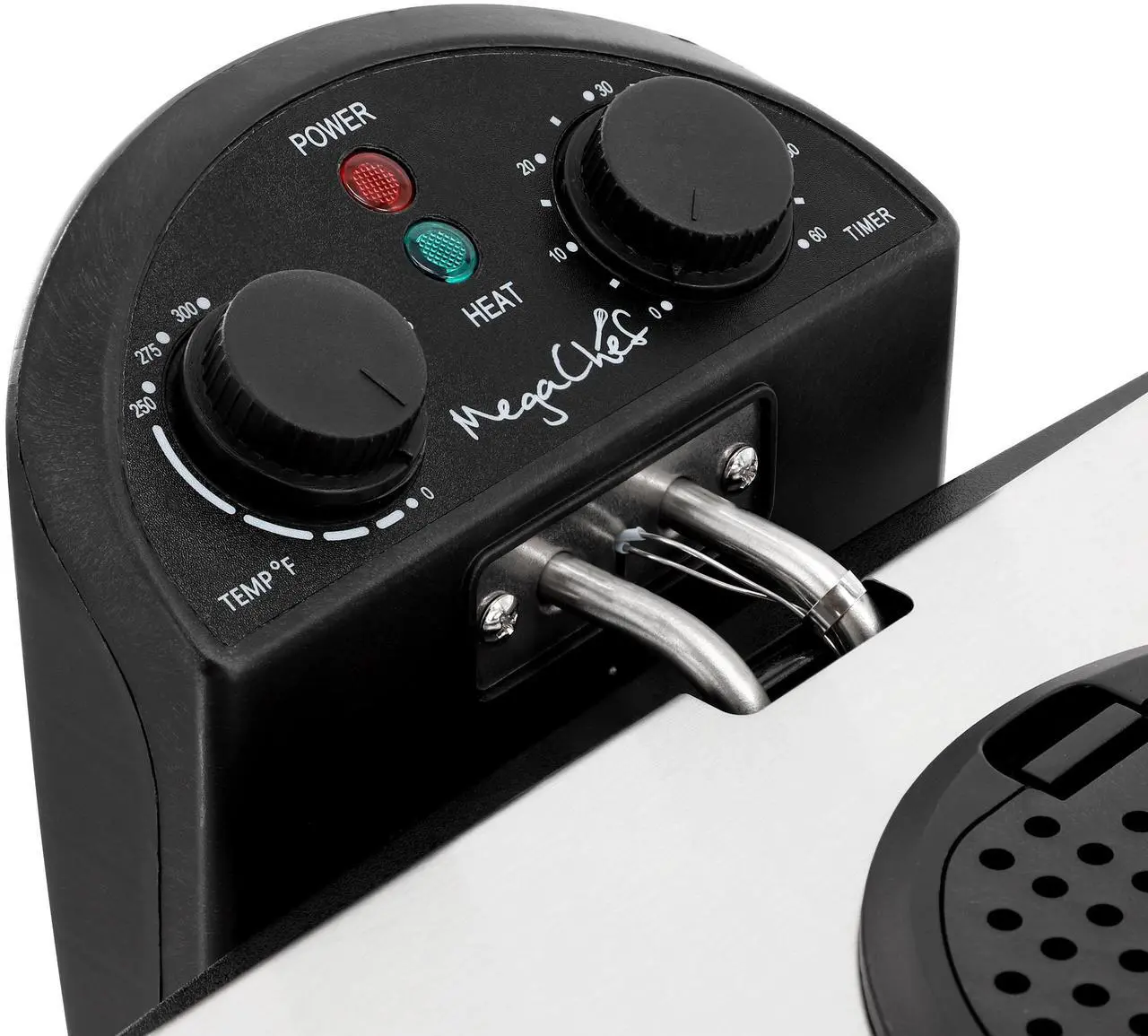 Alt view image 7 of 7 - MegaChef 4.23 Quart Stainless Steel Electric Deep Fryer with Timer