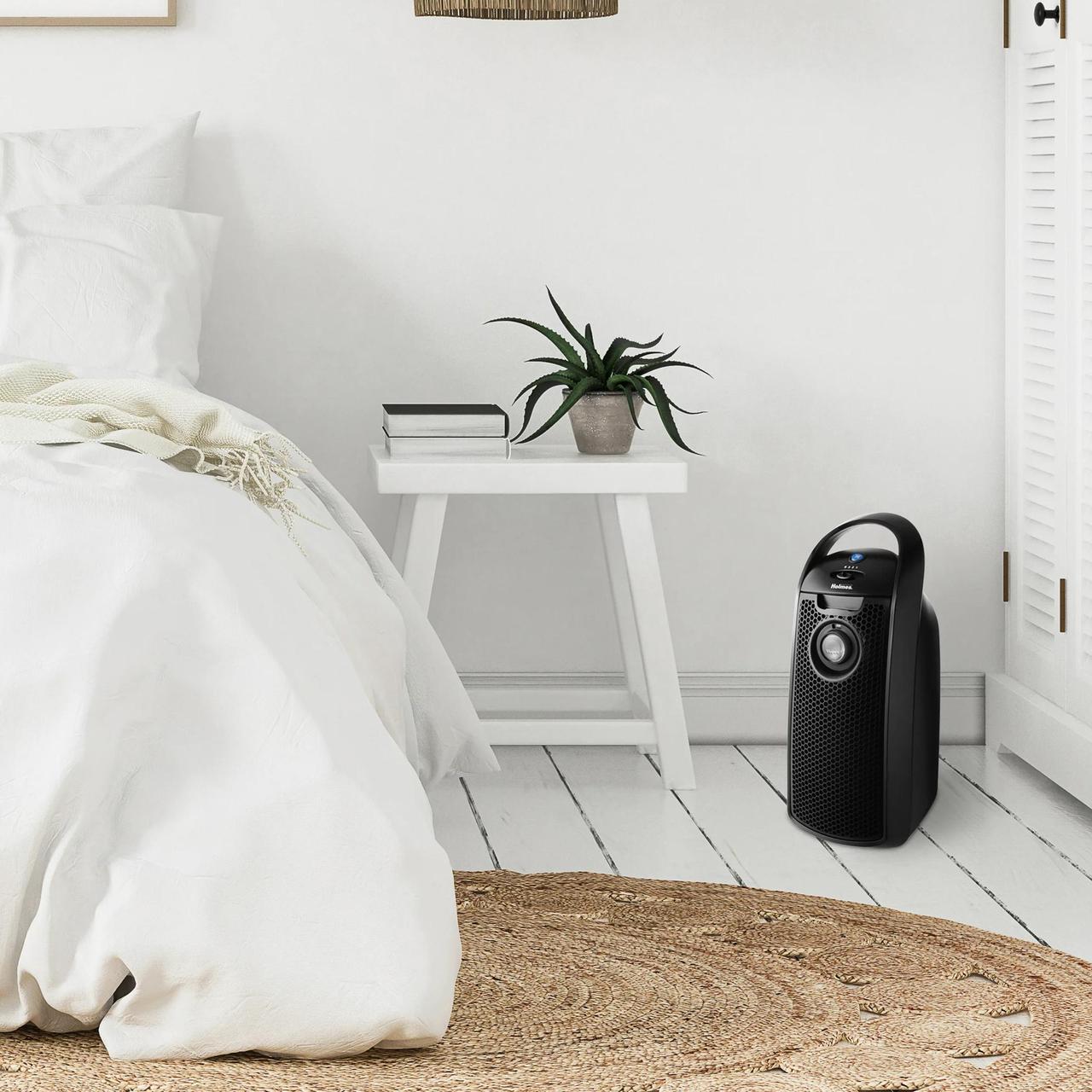 Alt view image 10 of 12 - Bionaire True HEPA 360° Air Purifier for Medium Rooms, Air Filter for Allergens, Pets, and Dust with Quiet Setting and Night Light, 3 Speeds, White