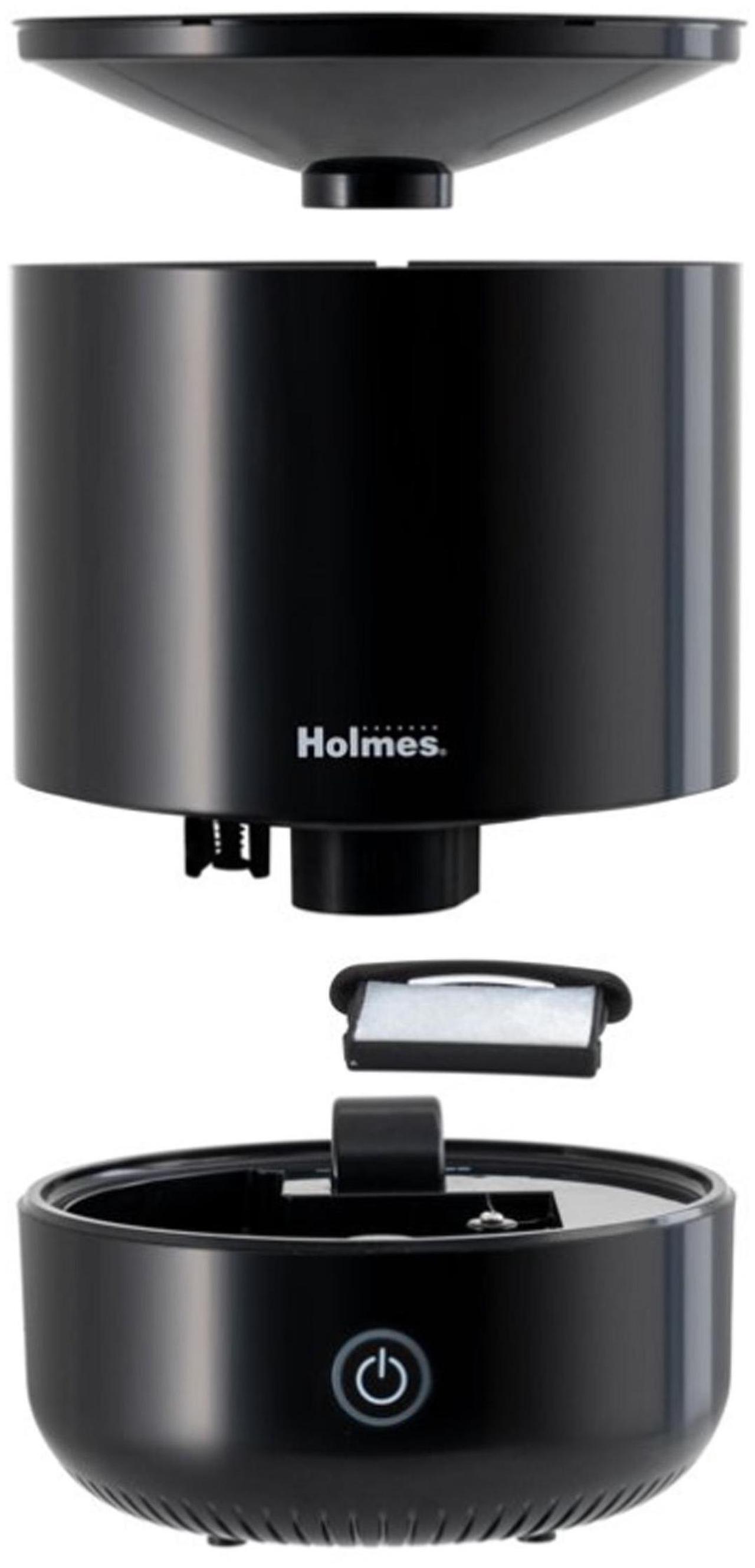 Alt view image 3 of 4 - Holmes Ultrasonic 0.36 Gallon Cool Mist Top Fill Antimicrobial Humidifier in Black