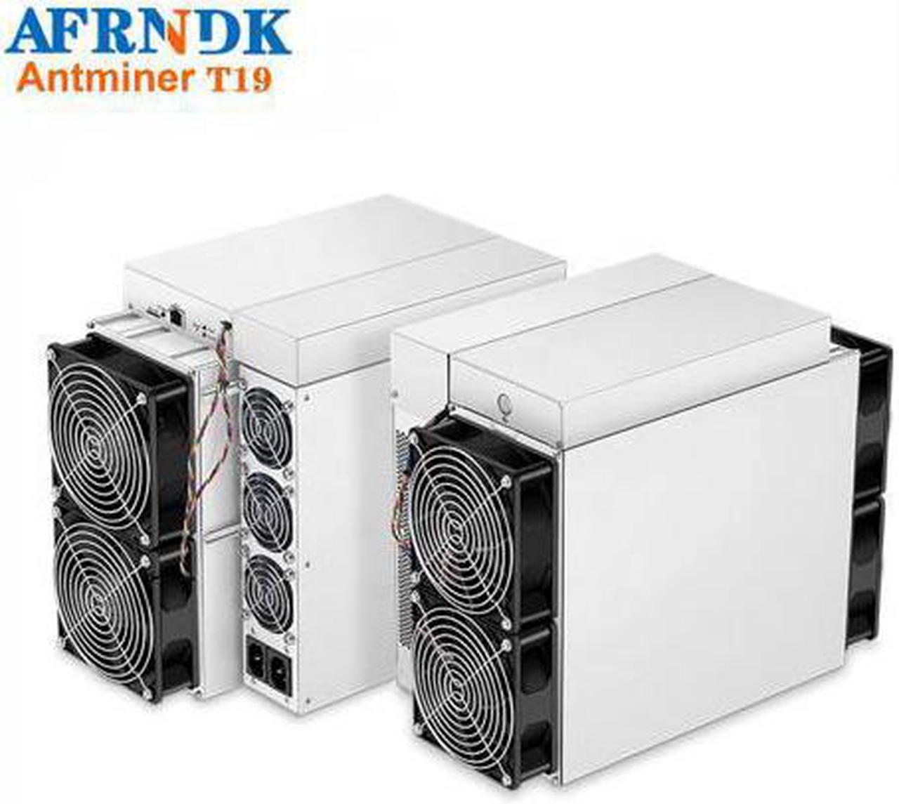 New Bitmain Antminer T19 84TH/s BTC miner 3150W 37.5 J/TH (with Power supply) GPU RJ45 Ethernet 10/100M ASIC Mining machine better than ANTMINER L3+ S9 S9i