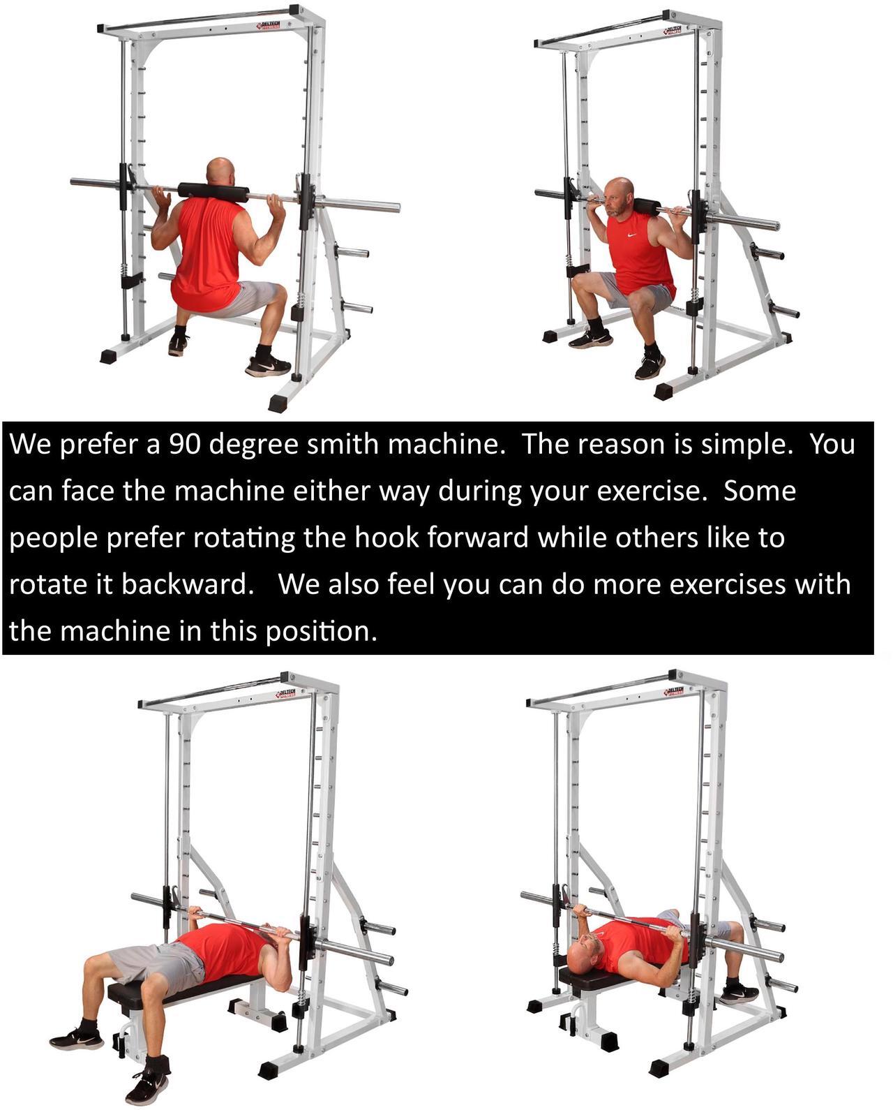 Alt view image 5 of 7 - Deltech Fitness Linear Bearing Smith Machine (DF4900)