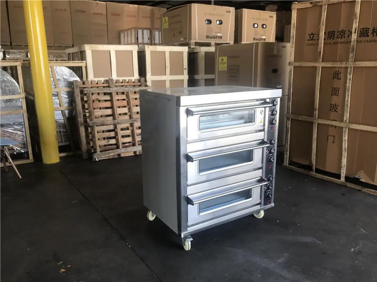 Main image of NEW Commercial Electric Triple Pizza Oven Bakery Pizzeria Cooker Wings 220V 3PH WFC-303D