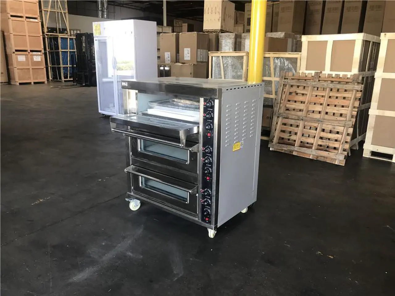 Alt view image 2 of 2 - NEW Commercial Electric Triple Pizza Oven Bakery Pizzeria Cooker Wings 220V 3PH WFC-303D