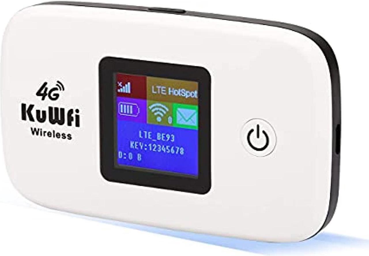 Alt view image 4 of 5 - kuwfi us version 4g lte router, unlocked travel partner 4g lte wireless 4g router with sim card slot support lte fdd b2/b4 /b5 work with at&t t moblie verizon cricket wireless sim card forusa/ca/mx