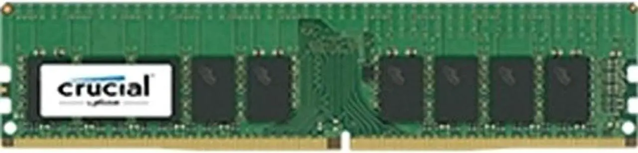 Alt view image 7 of 9 - Crucial 16GB DDR4 2400 (PC4 19200) 288-Pin UDIMM 2Rx8 ECC Unbuffered CL17 1.2v Desktop Memory Module - CT16G4WFD824A