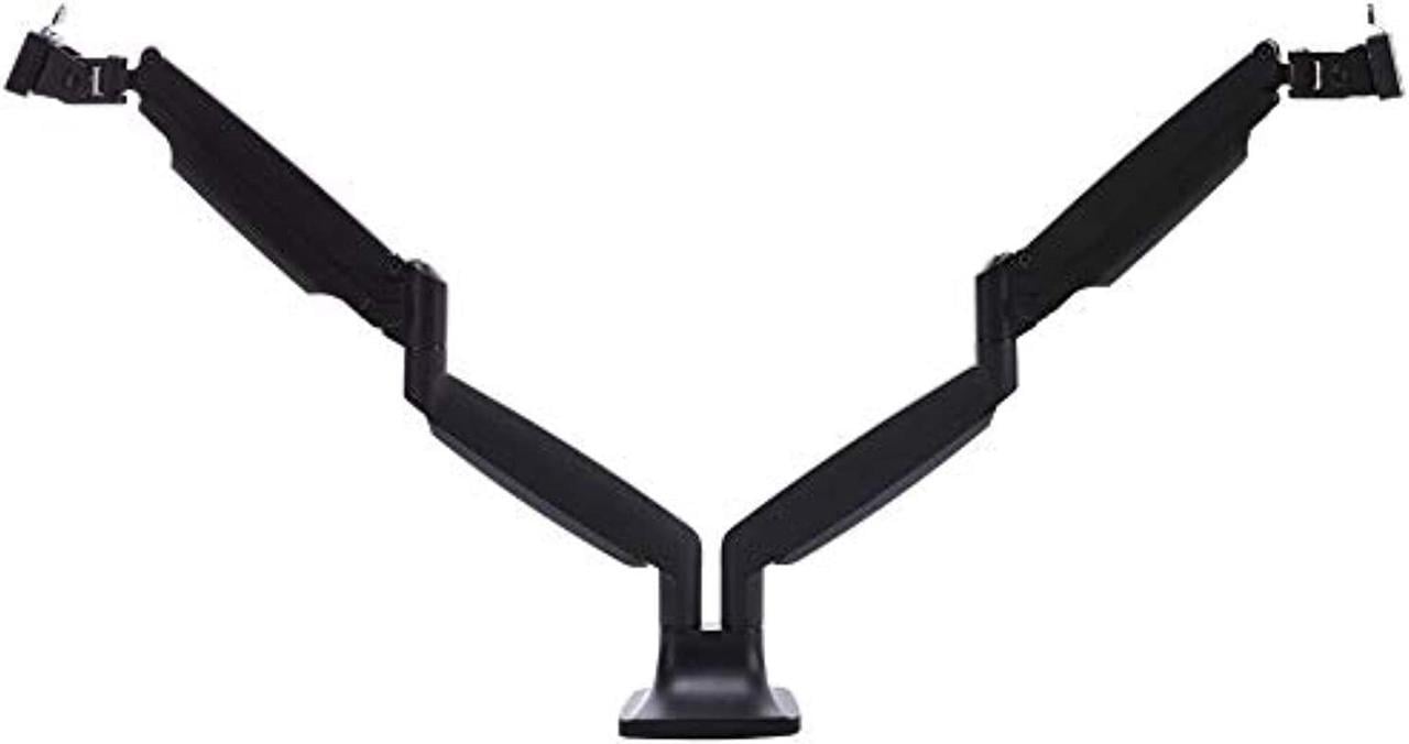 Monoprice Smooth Full Motion Dual Monitor Adjustable Gas Spring Desk Mount - Black For Large Screens, Supports Up To 34 inch Monitors, Max 19.8 LBS Weight Per Display - Workstream Collection