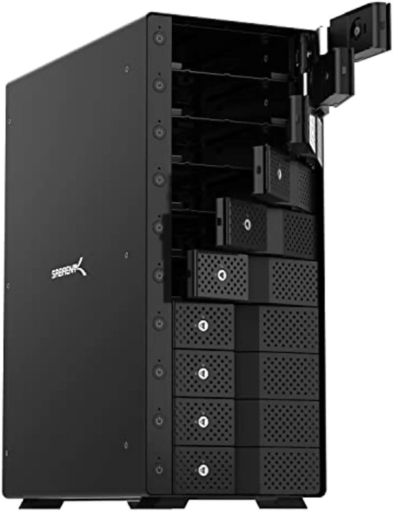 Main image of sabrent 10-bay 3.5? sata hard drive tray-less docking station (usb 3.2 type-c and type-a) (ds-uctb)