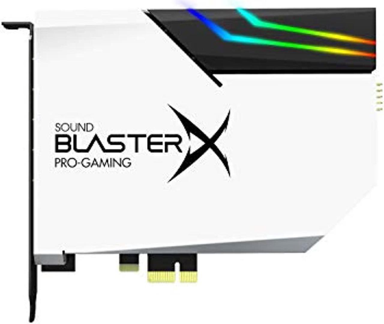 creative sound blasterx ae-5 plus pure edition sabre32 ultra-class 32-bit/384khz pci-e gaming sound card and dac with dolby digital and dts, xamp discrete headphone bi-amp, 122db snr, rgb led strips