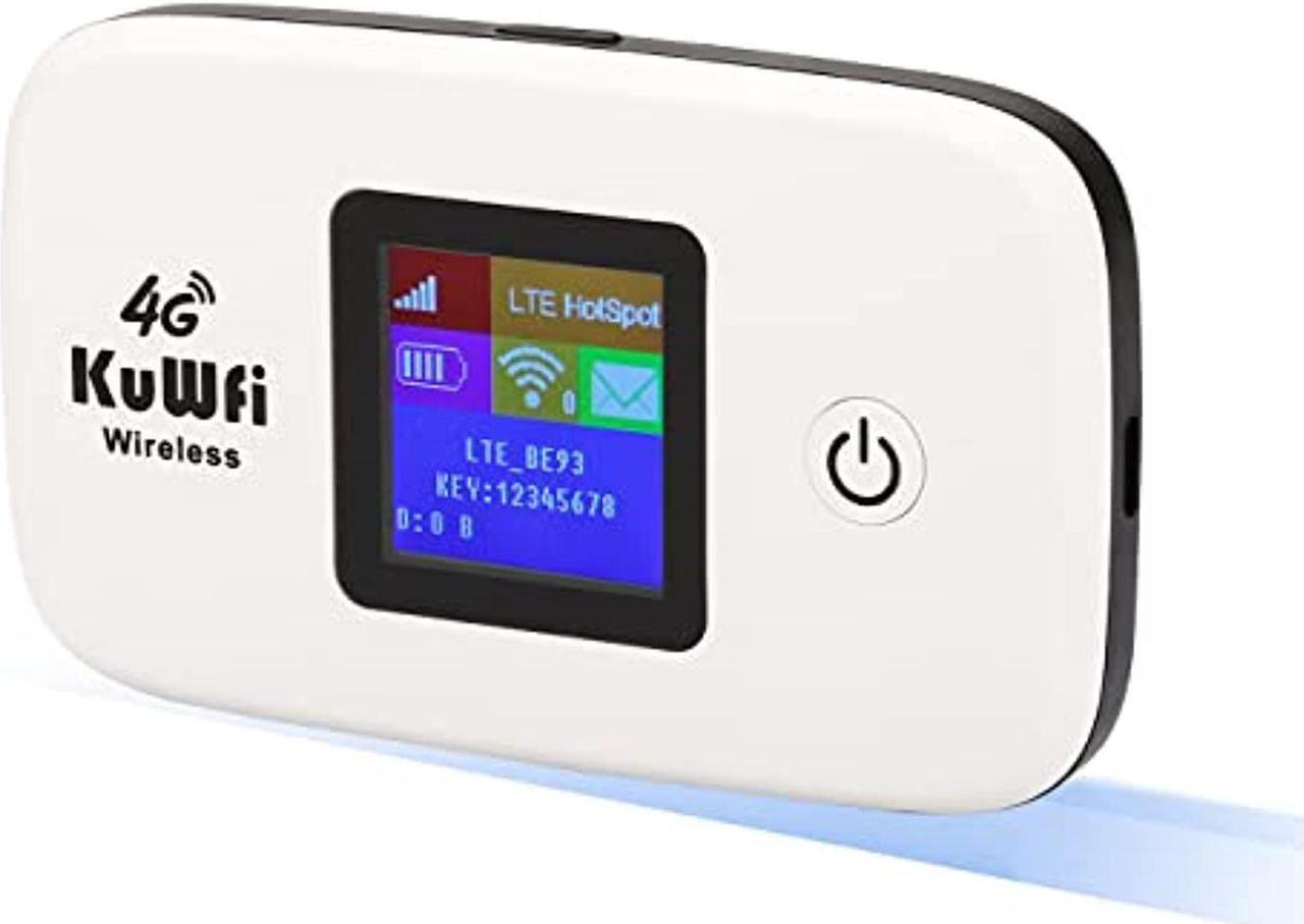 Alt view image 5 of 5 - kuwfi us version 4g lte router, unlocked travel partner 4g lte wireless 4g router with sim card slot support lte fdd b2/b4 /b5 work with at&t t moblie verizon cricket wireless sim card forusa/ca/mx
