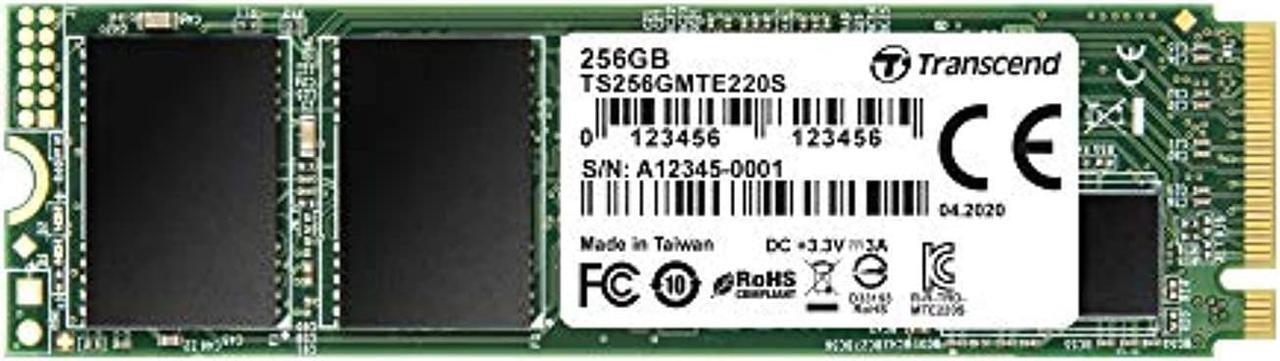 Alt view image 16 of 17 - Transcend 220S 256GB NVMe PCIe 3.0 x4 Double-sided M.2 2280 Internal Solid State Disk TS256GMTE220S