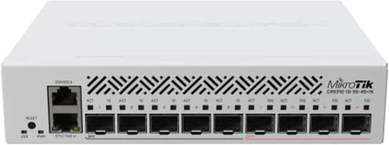 mikrotik crs310-1g-5s-4s+in 5 x sfp ports 4 x sfp+ ports and 1 x gigabit ethernet port