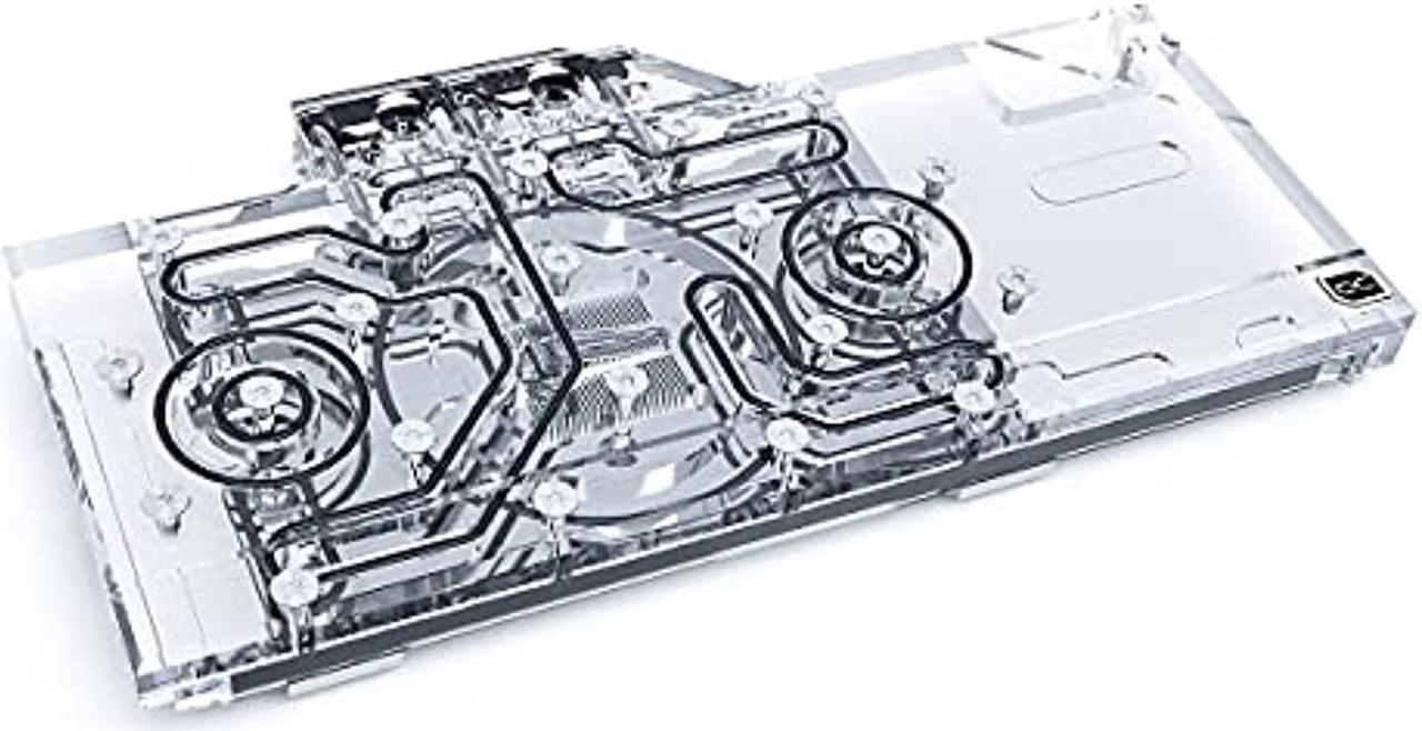 Main image of alphacool eisblock aurora gpx-a gpu water block with backplate, rx 6800/6800xt/6900 reference, nickel/plexi