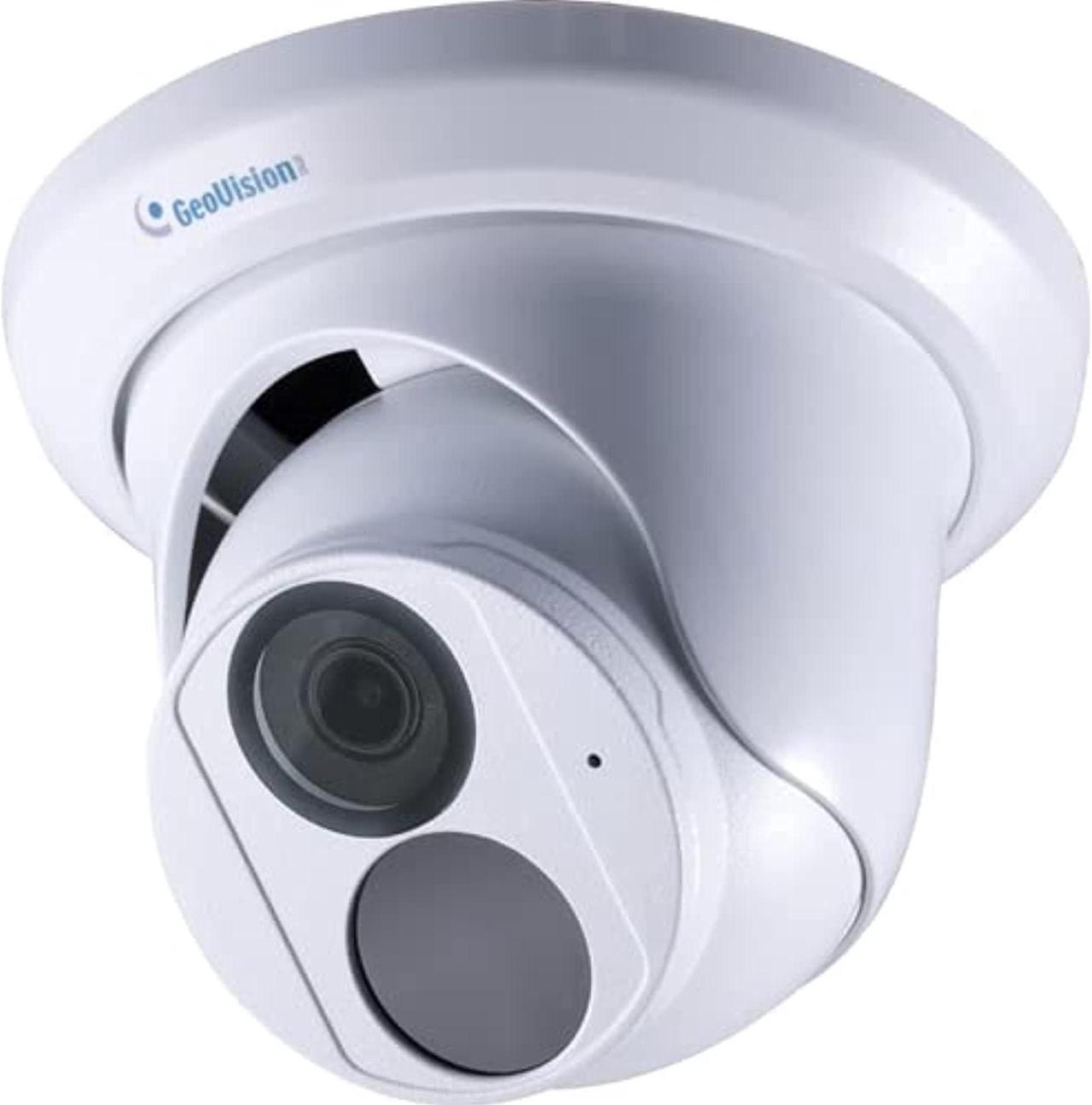 geovison gv-ebd8800 8mp wdr poe ir eyeball network outdoor dome camera with 2.8mm lens rj45 connection