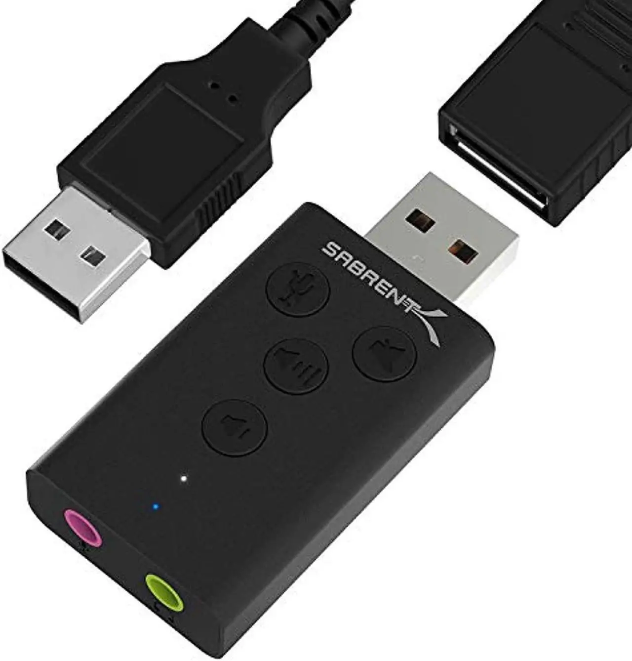 Alt view image 15 of 20 - SABRENT Aluminum USB External 3D Stereo Sound Adapter for Windows and Mac. Plug and Play No Drivers Needed. [Black] (AU-DDAB)