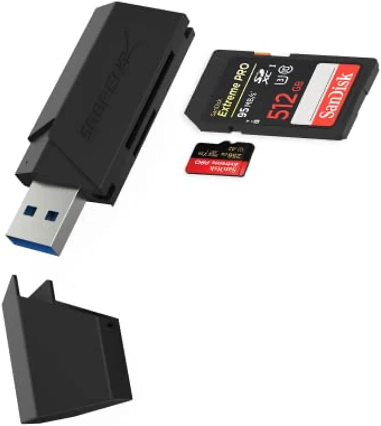 Alt view image 12 of 15 - Sabrent Mini USB 3.0 Micro SD and SD Card Reader (CR-UMSS)