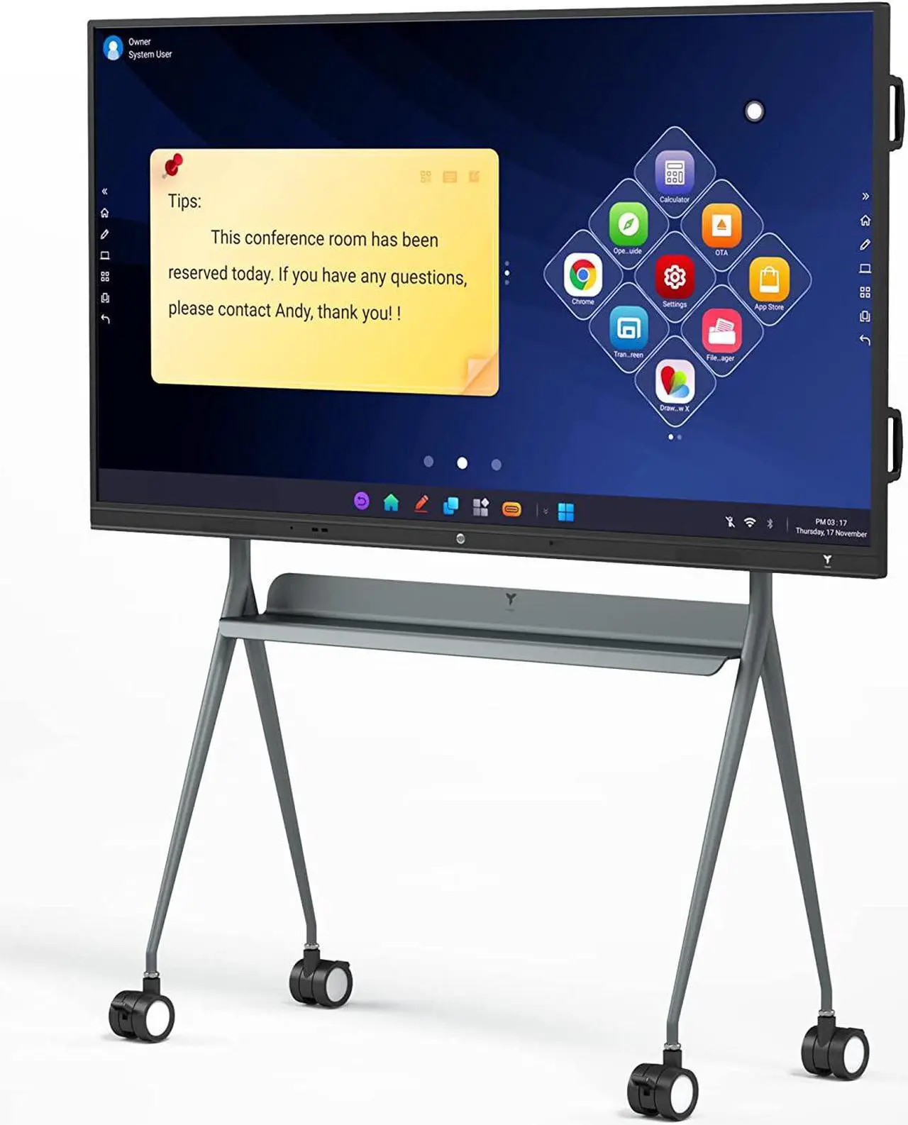 Main image of TIBURN HQ Board 75" R2, 4K UHD Interactive Board, Smart Whiteboard with an 8core CPU & Open App Ecosystem(Smart Board+ Movable Stand +Wall Mounting) for Office and Classroom